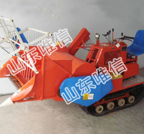 Crawler Type Mini Rice Wheat Combine Harvester