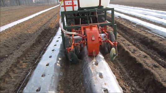 Application Of Fertilizer After Mulching By Ridging Film Mulching Machine Application Of Fertilizer After Mulching By Ridging Film Mulching Machine